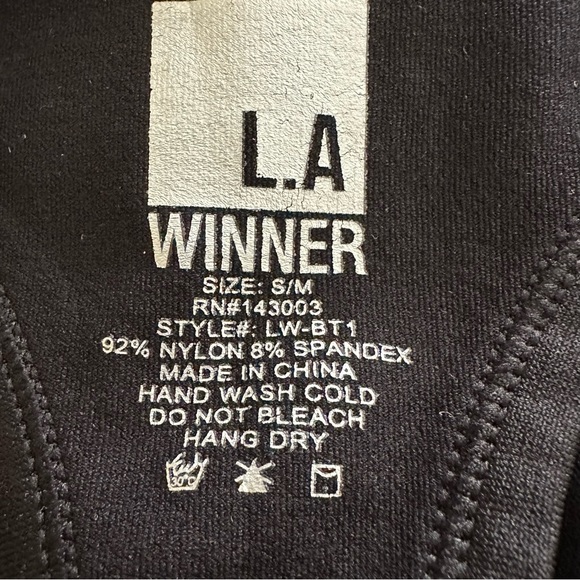 L.A Winner Racer Back Athletic Tank Top Black & Green Size S NWOT - Picture 5 of 7
